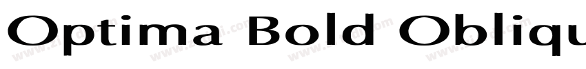 Optima Bold Oblique字体转换